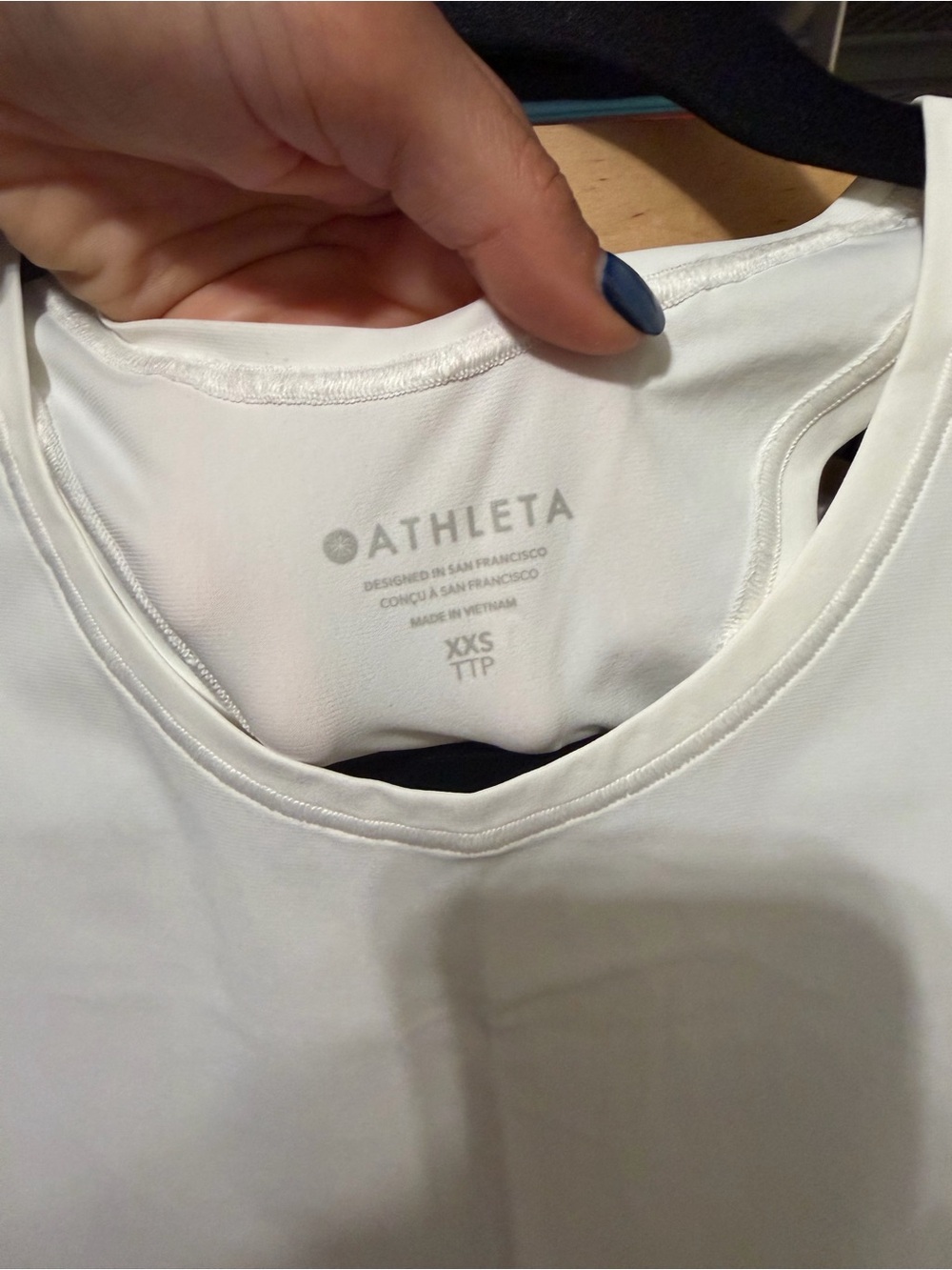 Athleta White Racerback Sports Tank Top